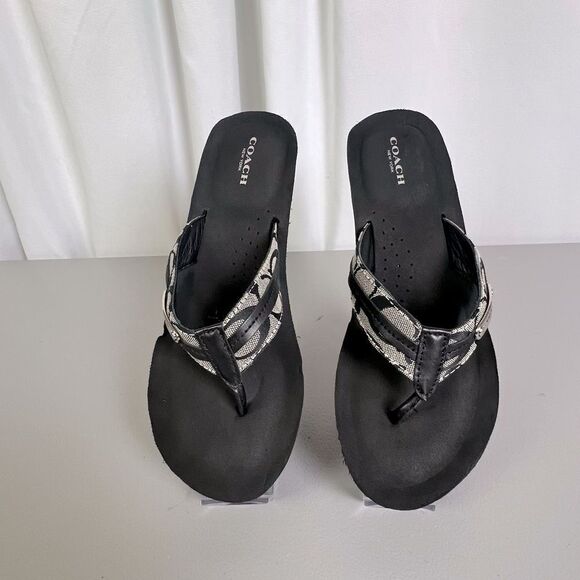 COACH JADEN WOMENS SANDALS BLACK SIZE 10B - Picture 2 of 11